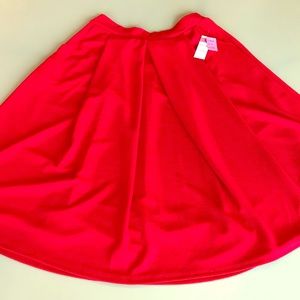NWT Agnes & Dora Red MIDI Skirt